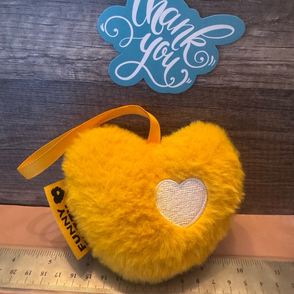 Heart-Shaped Yellow Pet Toy